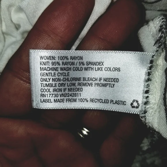 A New Day Half Button Pin Striped Blouse - Picture 4 of 4